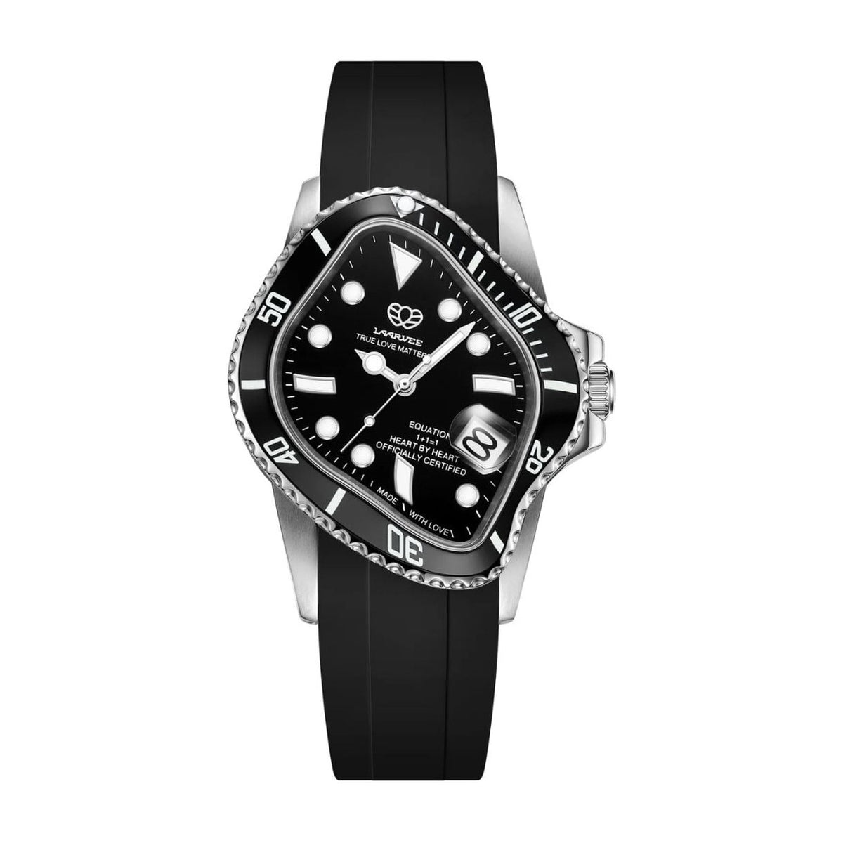 Laarvee Black Fluoroelastomer Strap Black & Black