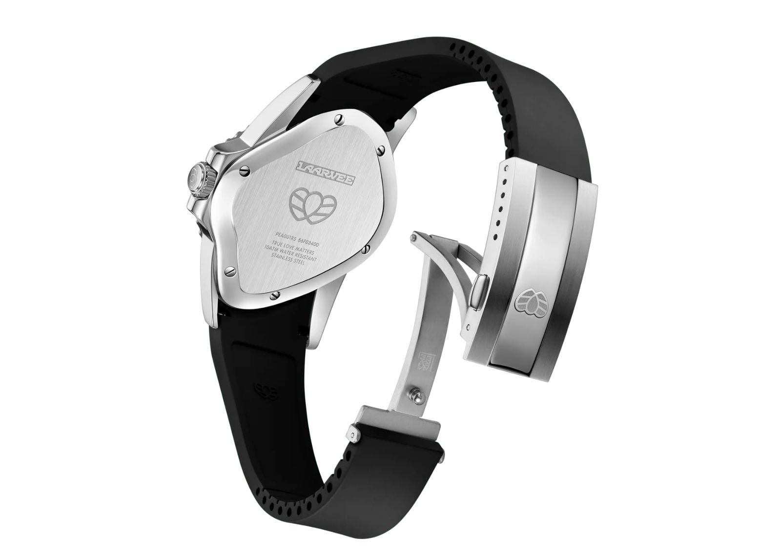 Laarvee Black Fluoroelastomer Strap Black & Black
