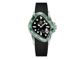 Laarvee Black Fluoroelastomer Strap Green & Black