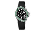 Laarvee Black Fluoroelastomer Strap Green & Black