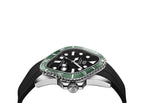 Laarvee Black Fluoroelastomer Strap Green & Black