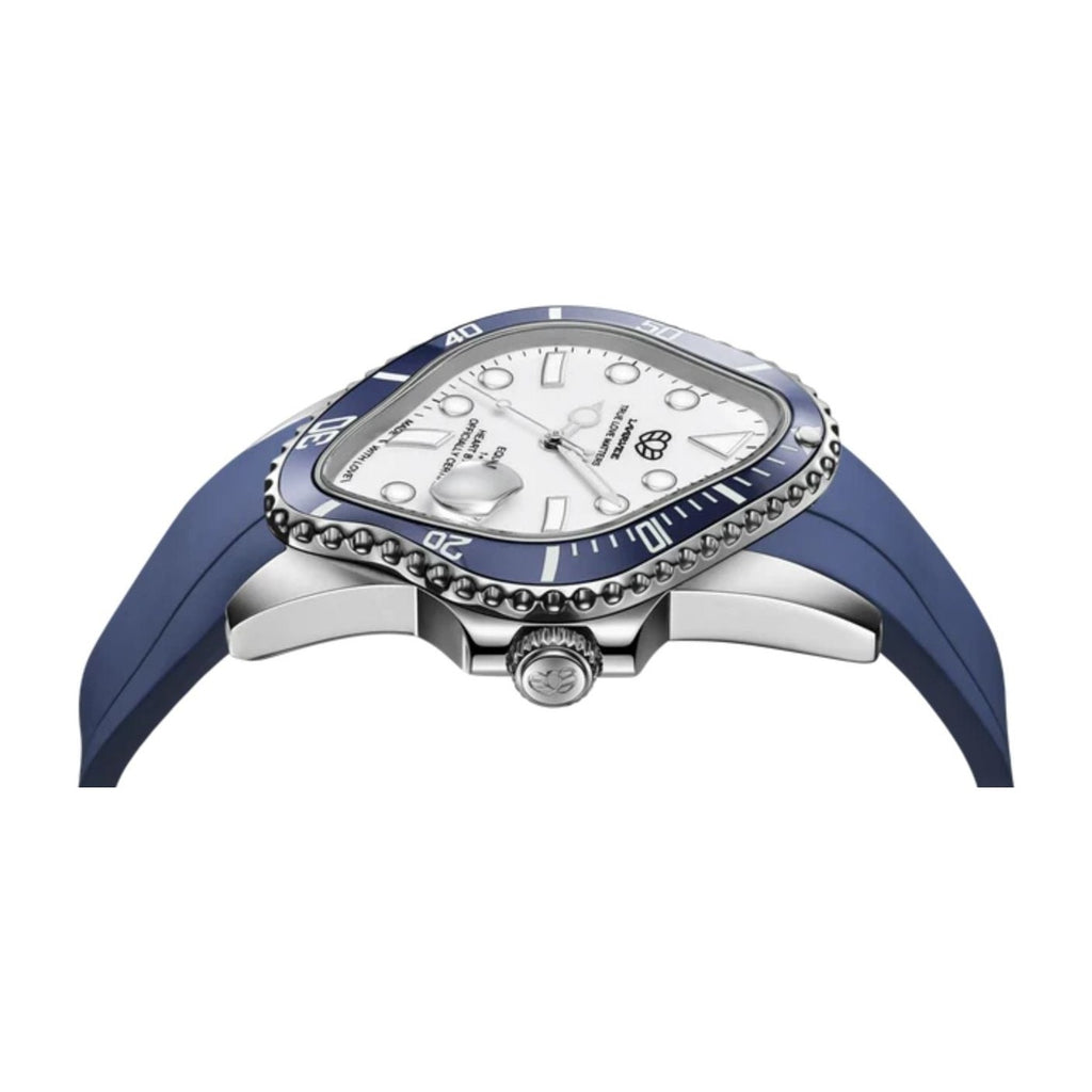 Laarvee Blue Fluoroelastomer Strap Blue & White