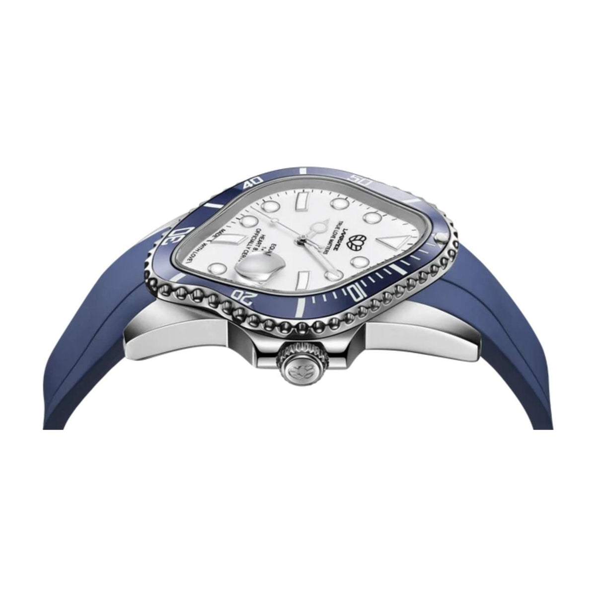Laarvee Blue Fluoroelastomer Strap Blue & White