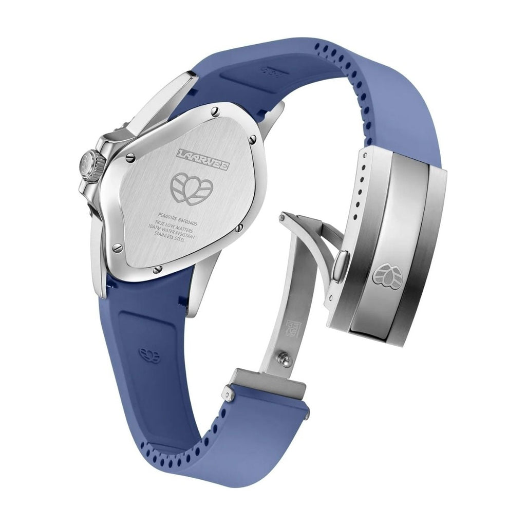 Laarvee Blue Fluoroelastomer Strap Blue & White
