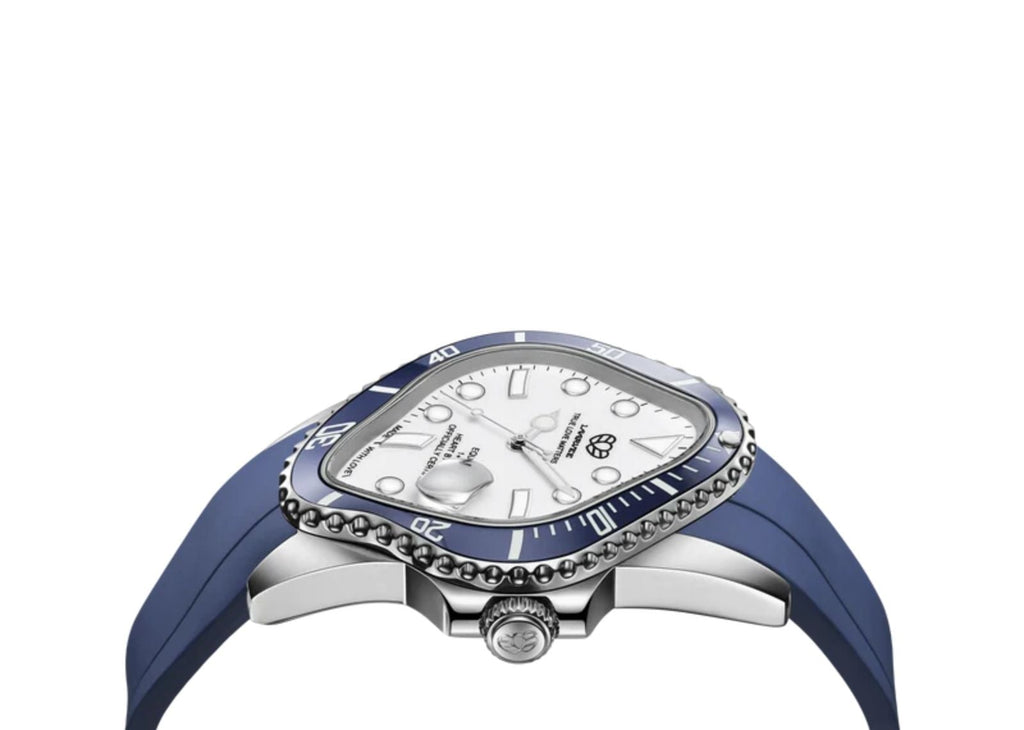Laarvee Blue Fluoroelastomer Strap Blue & White