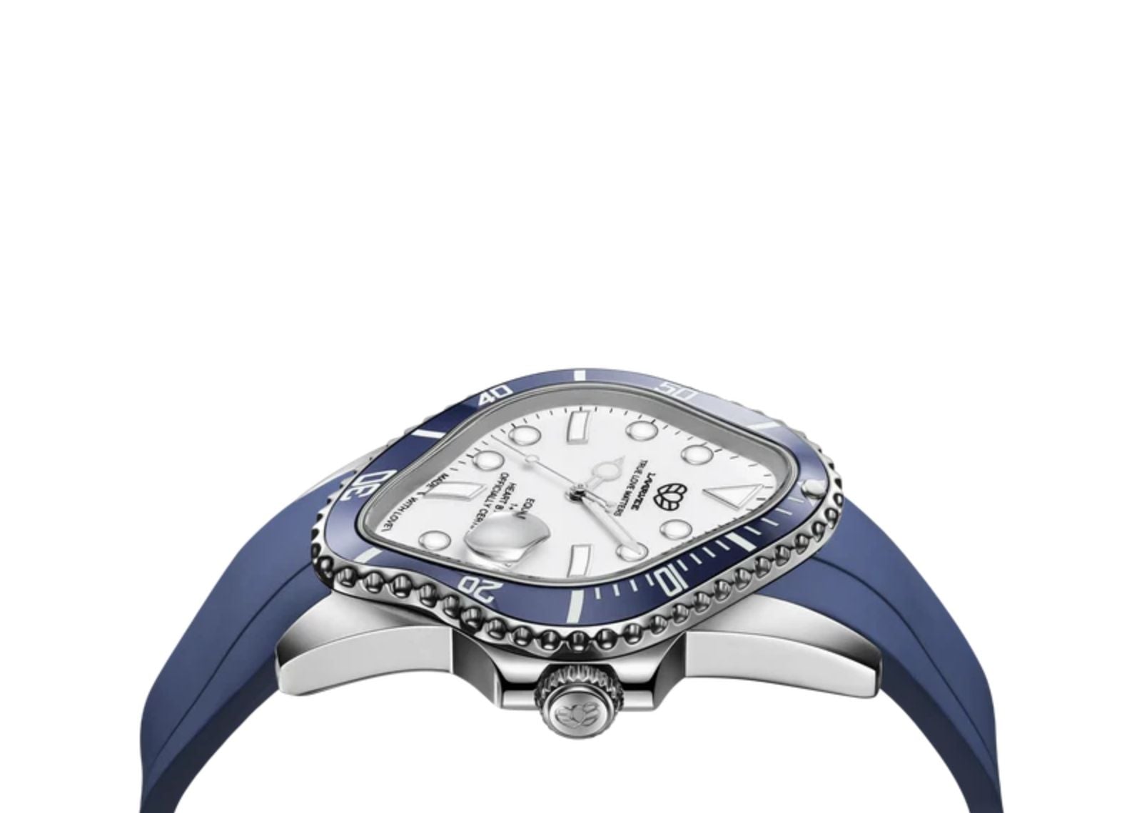 Laarvee Blue Fluoroelastomer Strap Blue & White