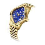 Laarvee Fluted Bezel Gold Lapis Lazuli