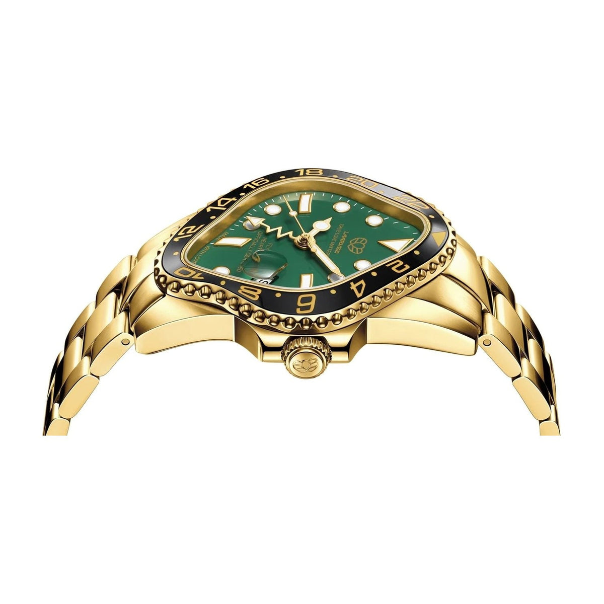 Laarvee Golden Precision Steel Black & Green GMT