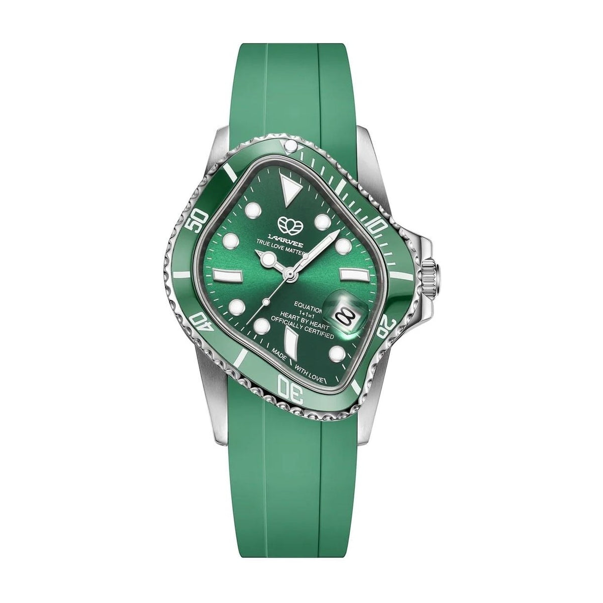 Laarvee Green Fluoroelastomer Strap Green & Green