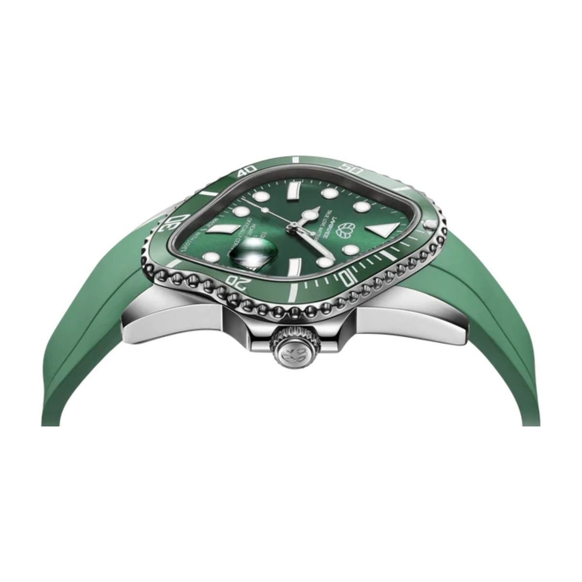 Laarvee Green Fluoroelastomer Strap Green & Green