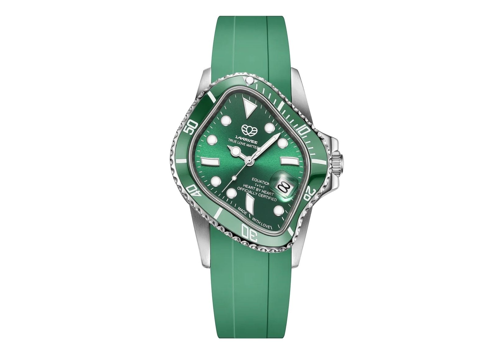Laarvee Green Fluoroelastomer Strap Green & Green