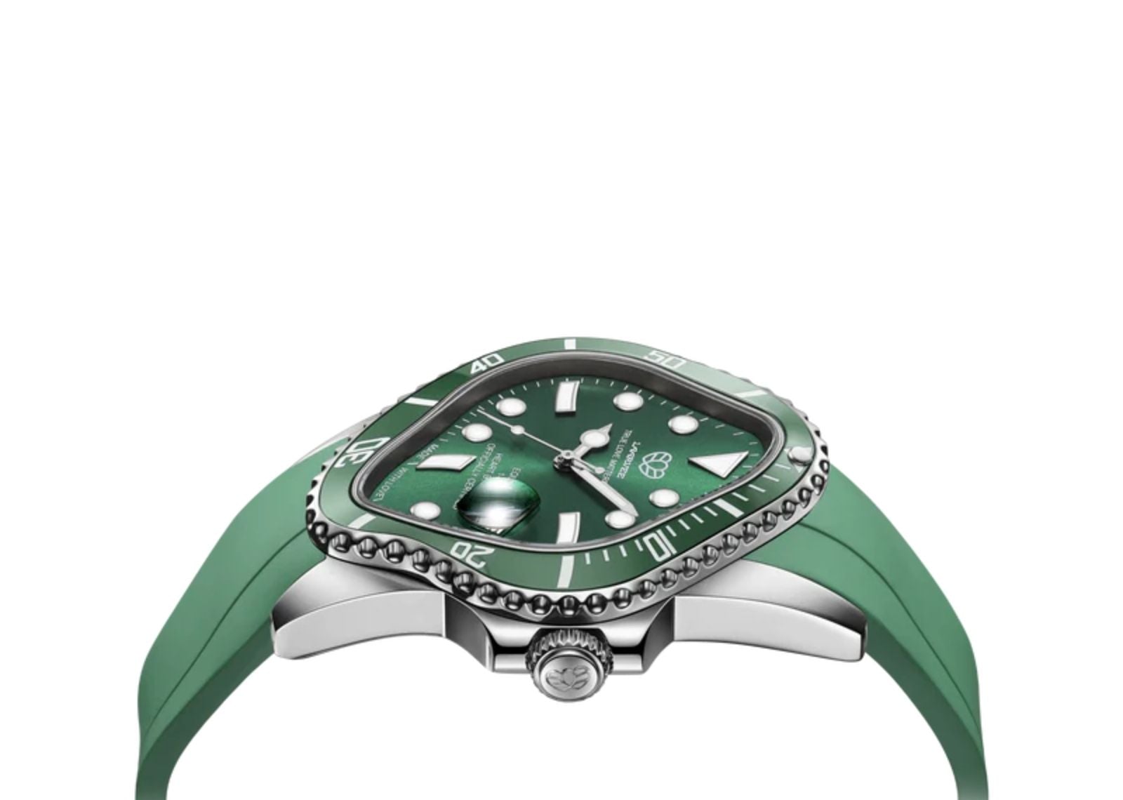 Laarvee Green Fluoroelastomer Strap Green & Green