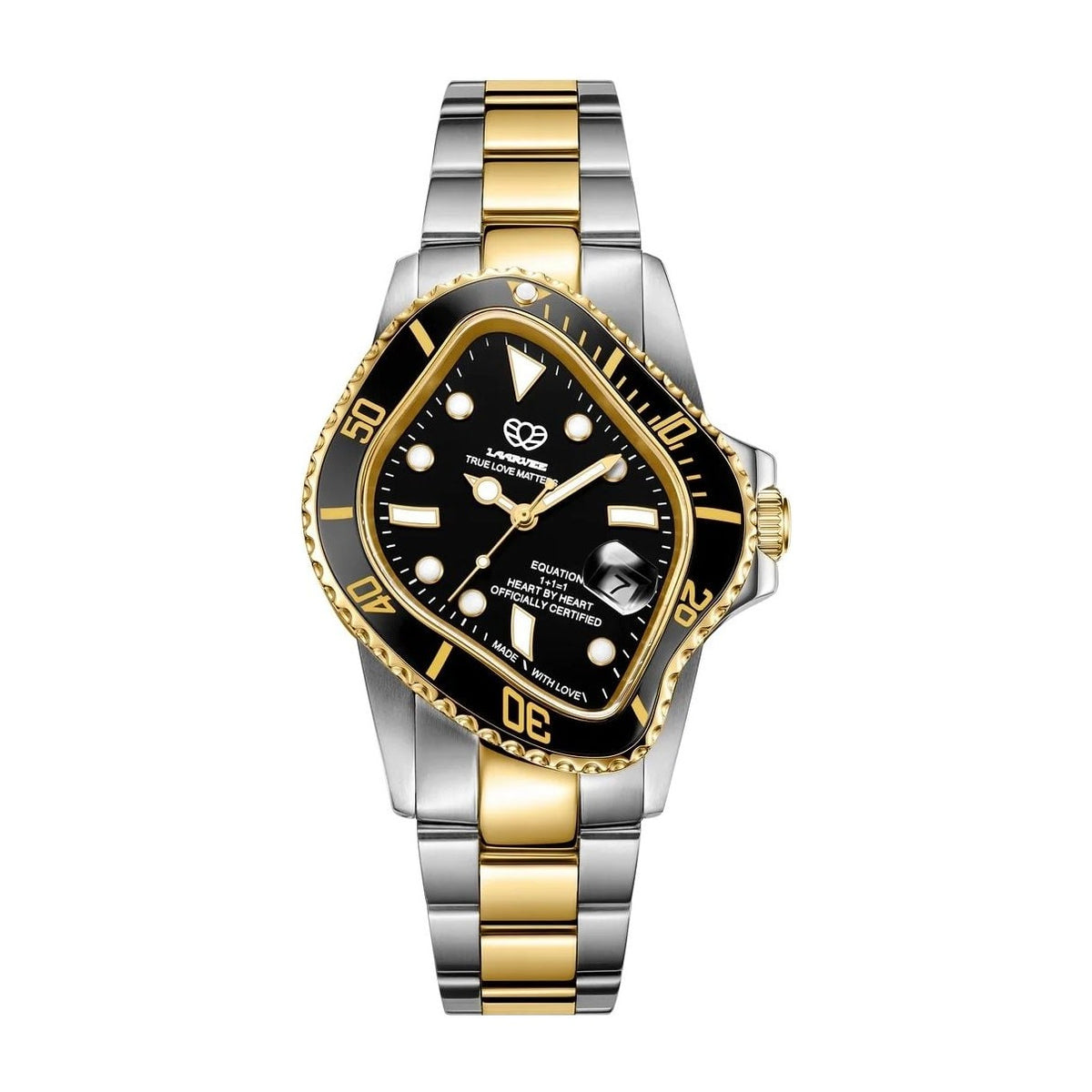 Laarvee Silver Golden Precision Steel Black & Black
