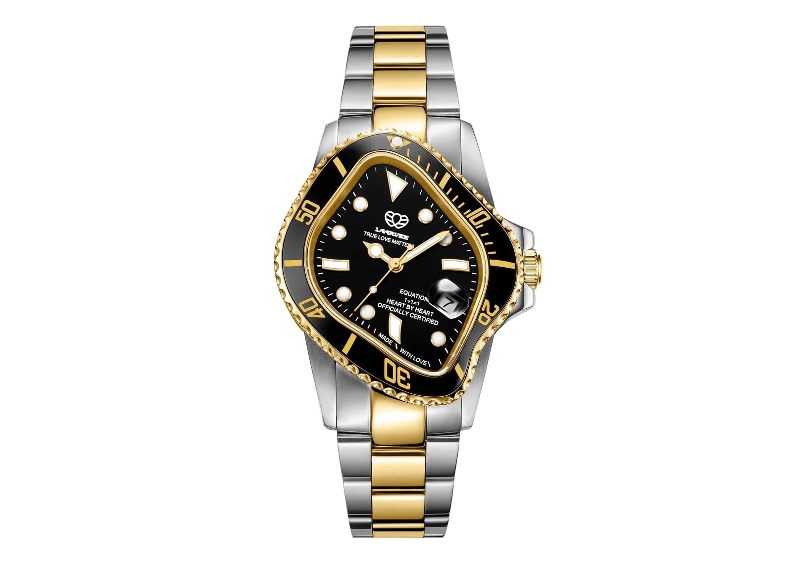 Laarvee Silver Golden Precision Steel Black & Black