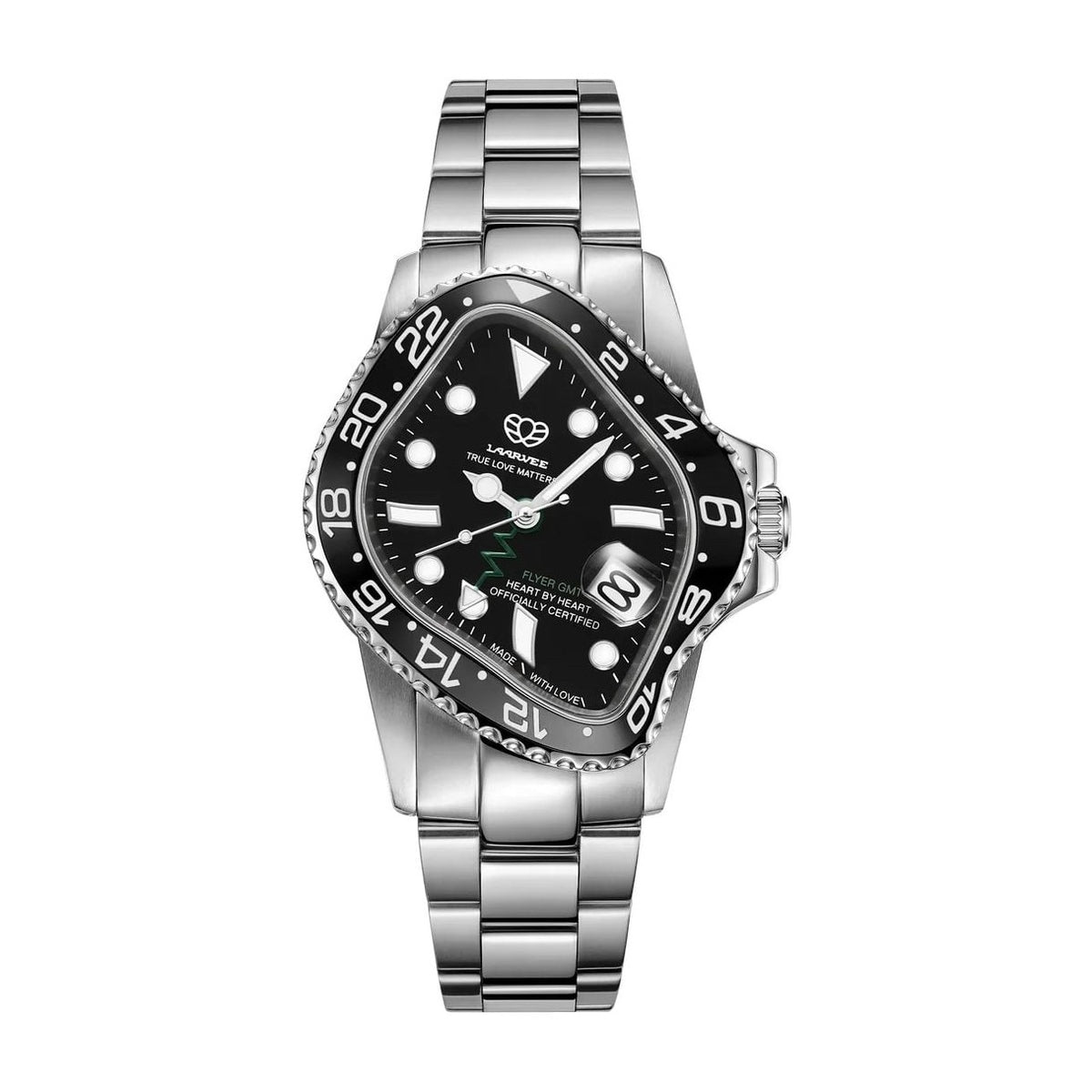 Laarvee Silver Precision Steel Black Black & Black GMT