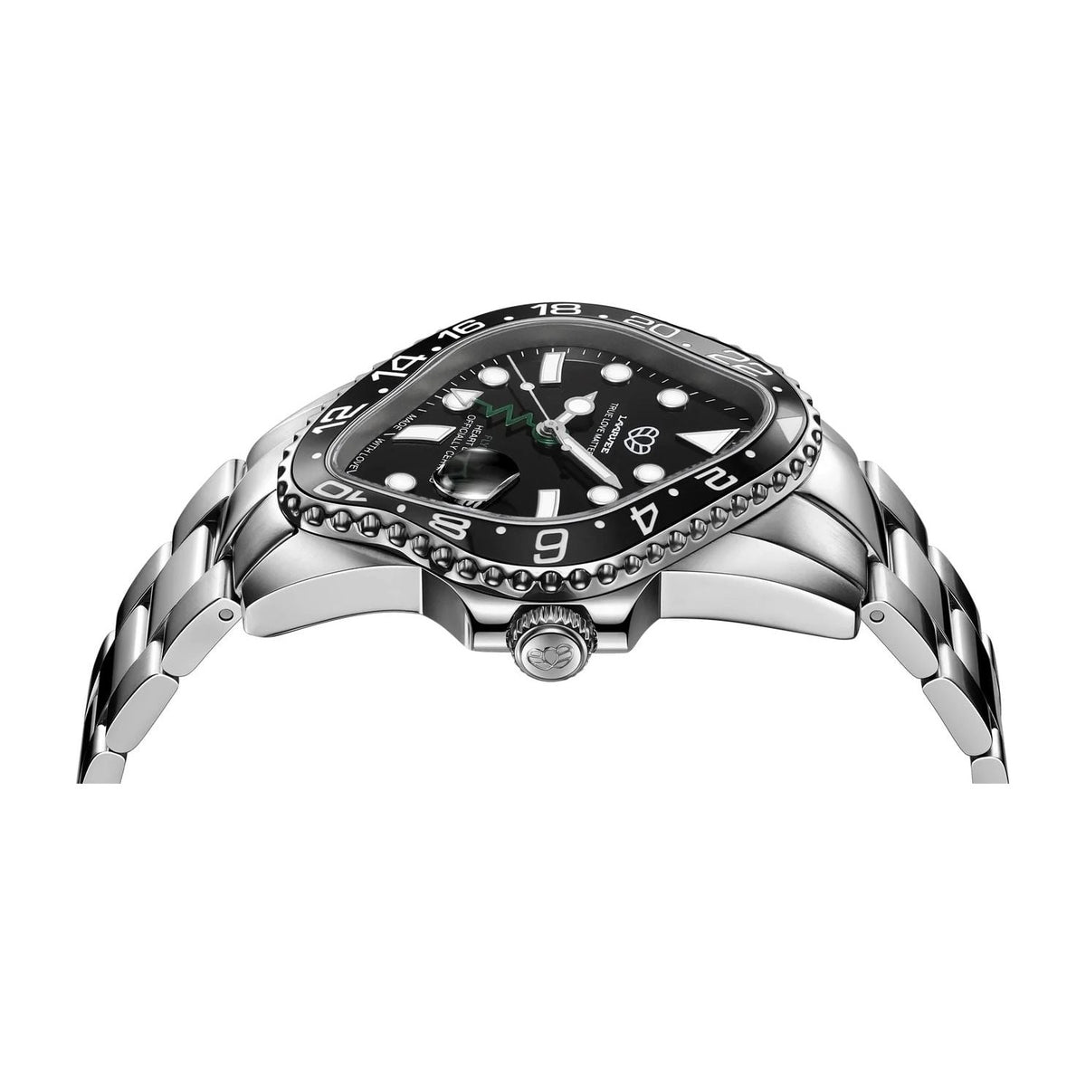 Laarvee Silver Precision Steel Black Black & Black GMT