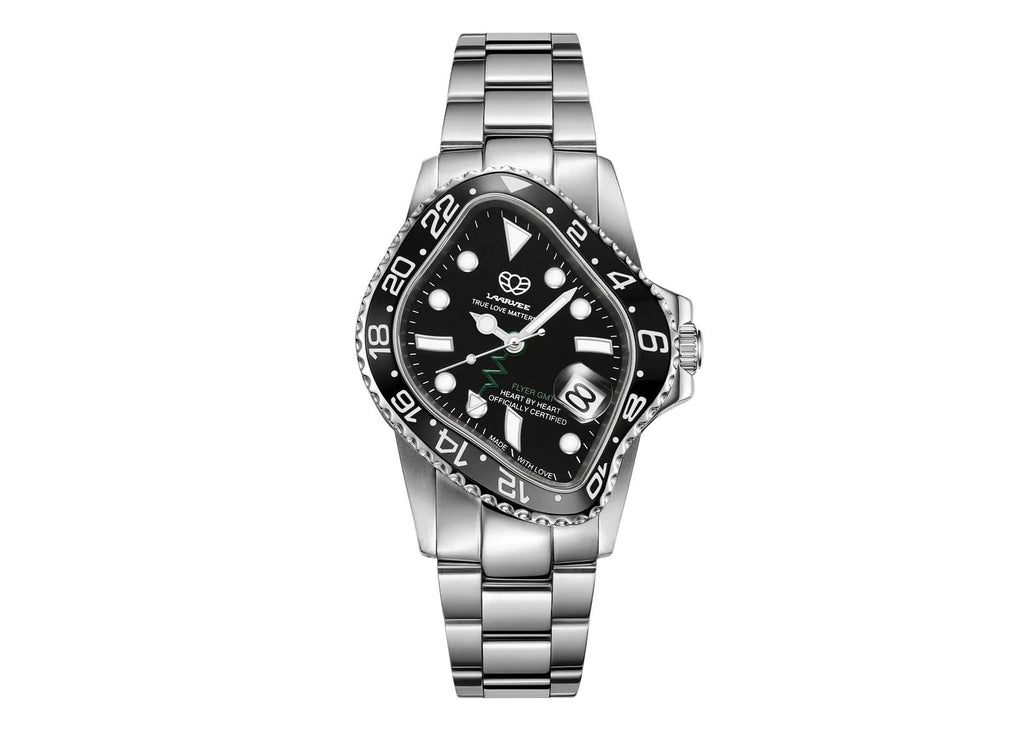 Laarvee Silver Precision Steel Black Black & Black GMT