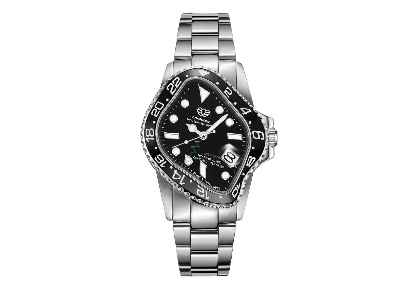 Laarvee Silver Precision Steel Black Black & Black GMT