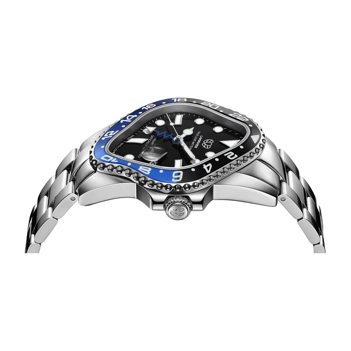Laarvee Silver Precision Steel Black Blue & Black GMT