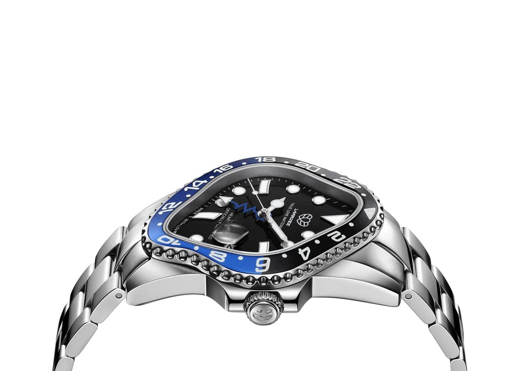 Laarvee Silver Precision Steel Black Blue & Black GMT