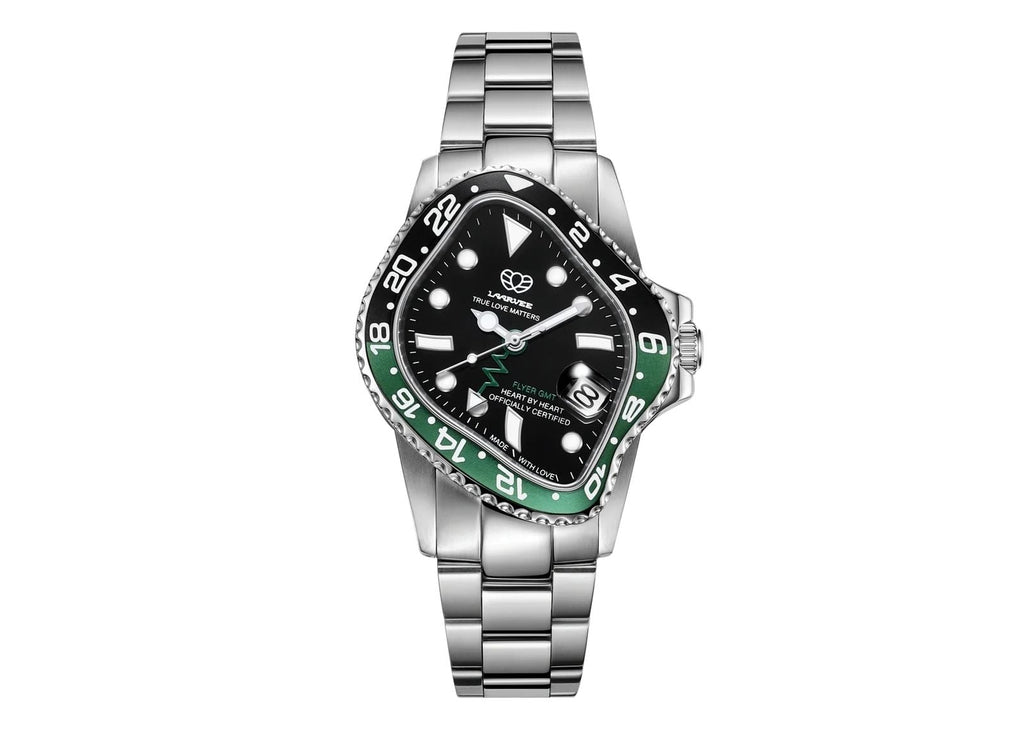 Laarvee Silver Precision Steel Black Green & Black GMT