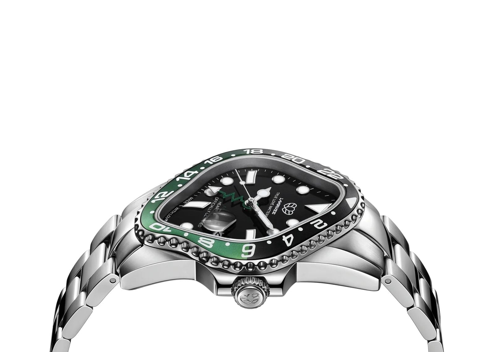 Laarvee Silver Precision Steel Black Green & Black GMT