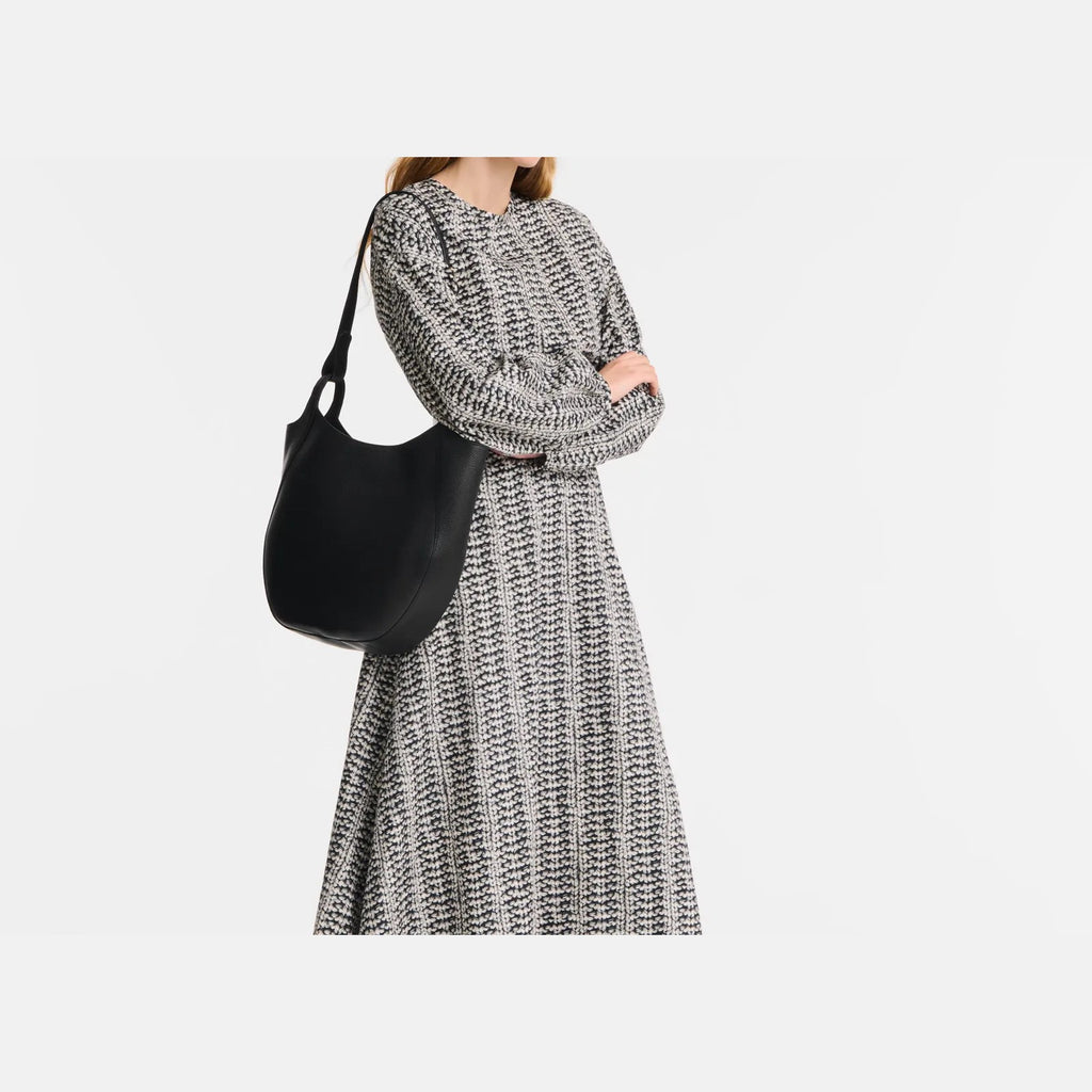 Longchamp Le Foulonné Lare Hobo Bag Black
