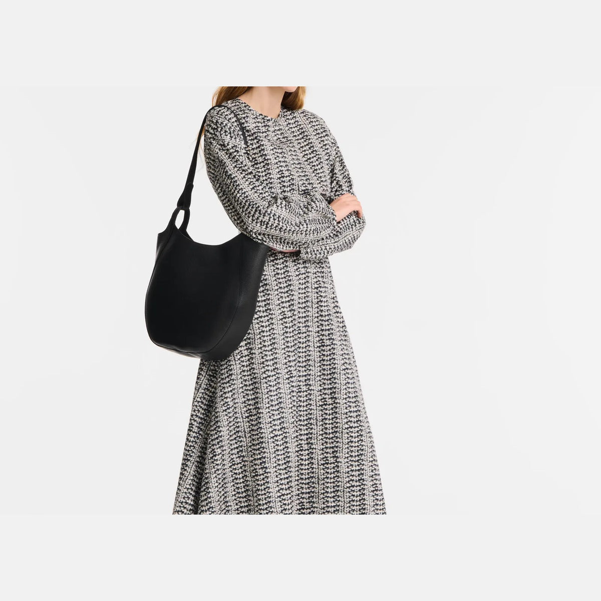 Longchamp Le Foulonné Lare Hobo Bag Black