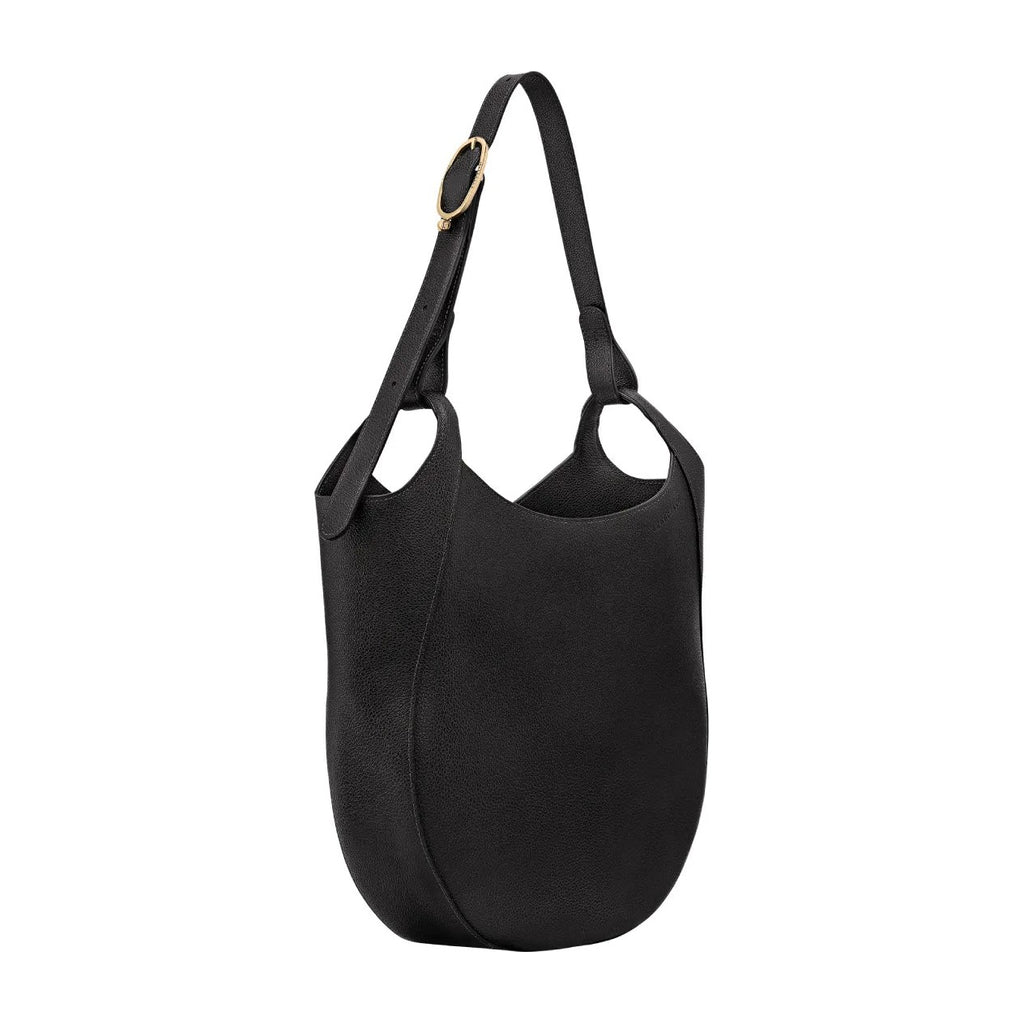 Longchamp Le Foulonné Lare Hobo Bag Black