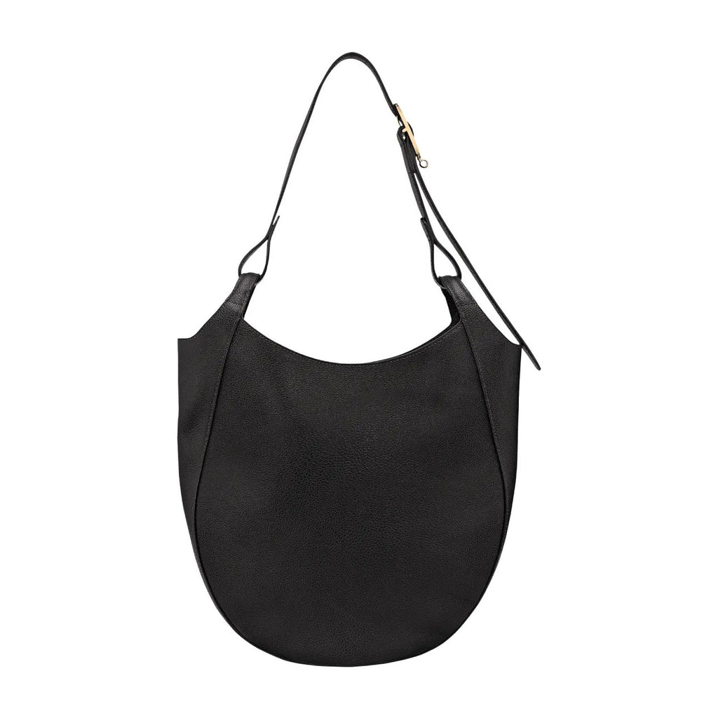 Longchamp Le Foulonné Lare Hobo Bag Black