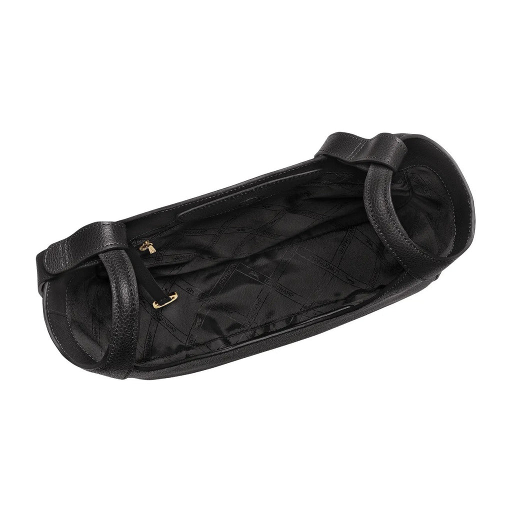 Longchamp Le Foulonné Lare Hobo Bag Black