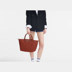 Longchamp Le Pliage Green Medium Handbag Chestnut