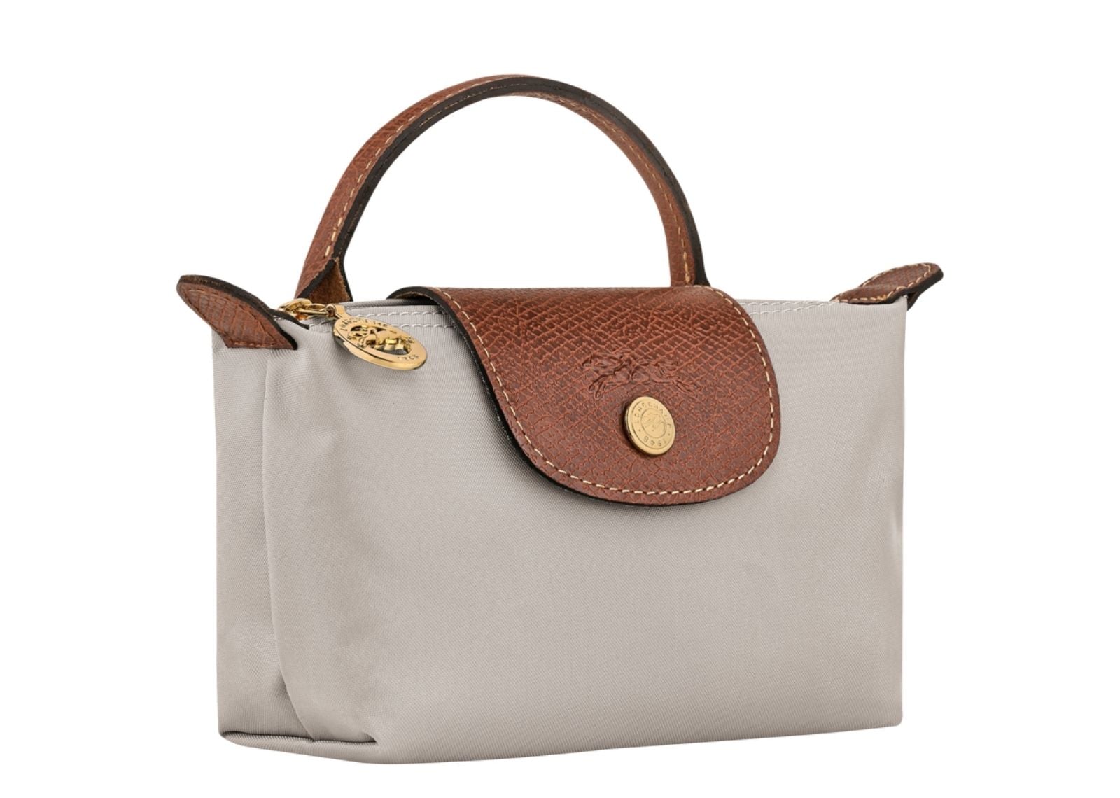 Longchamp Le Pliage Original Pouch with handle Pebble