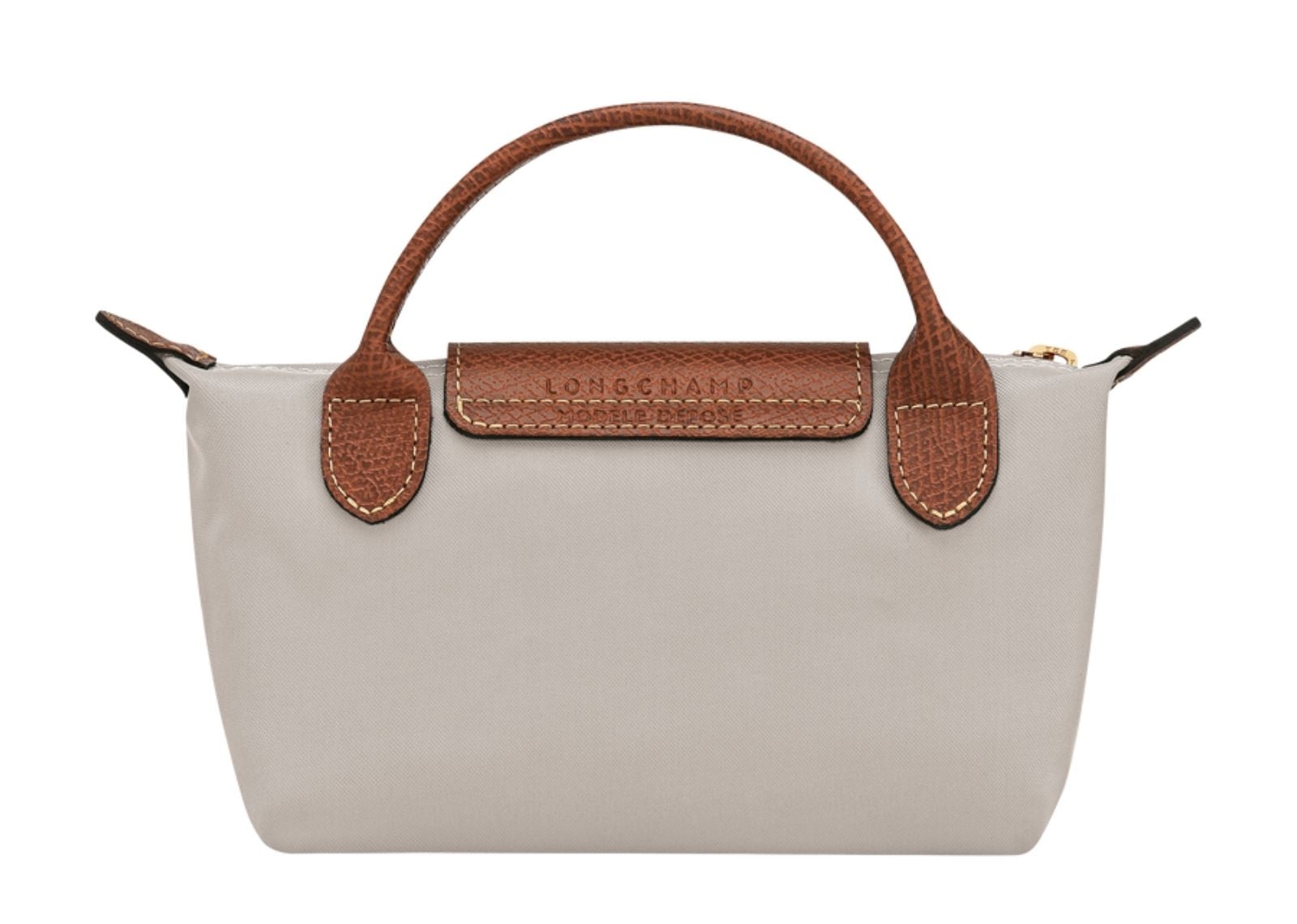 Longchamp Le Pliage Original Pouch with handle Pebble