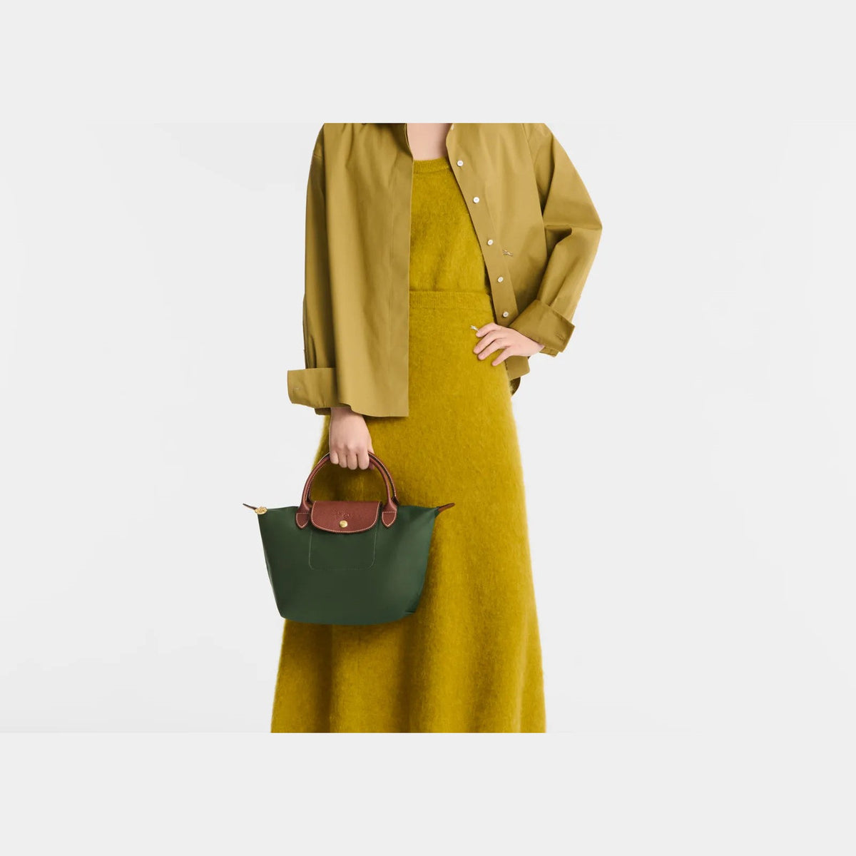 Longchamp Le Pliage Original Small Handbag British Green