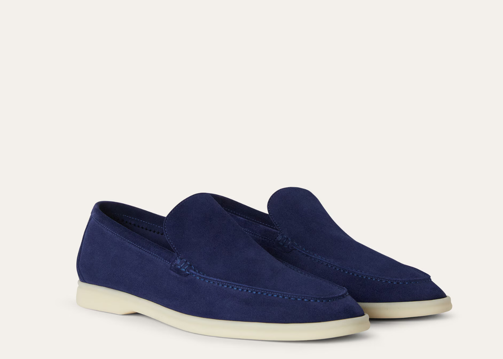 Loro Piana Summer Walk Loafer Suede Classic Blue