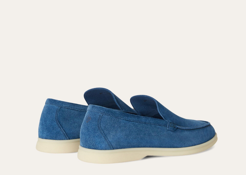 Loro Piana Summer Walk Loafer Suede Cobalt Ink