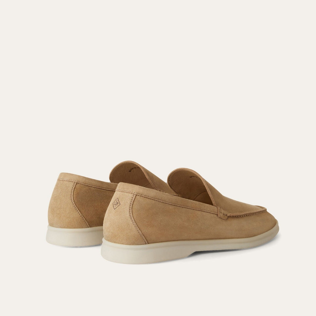 Loro Piana Summer Walk Loafer Suede Light Wood Smoke