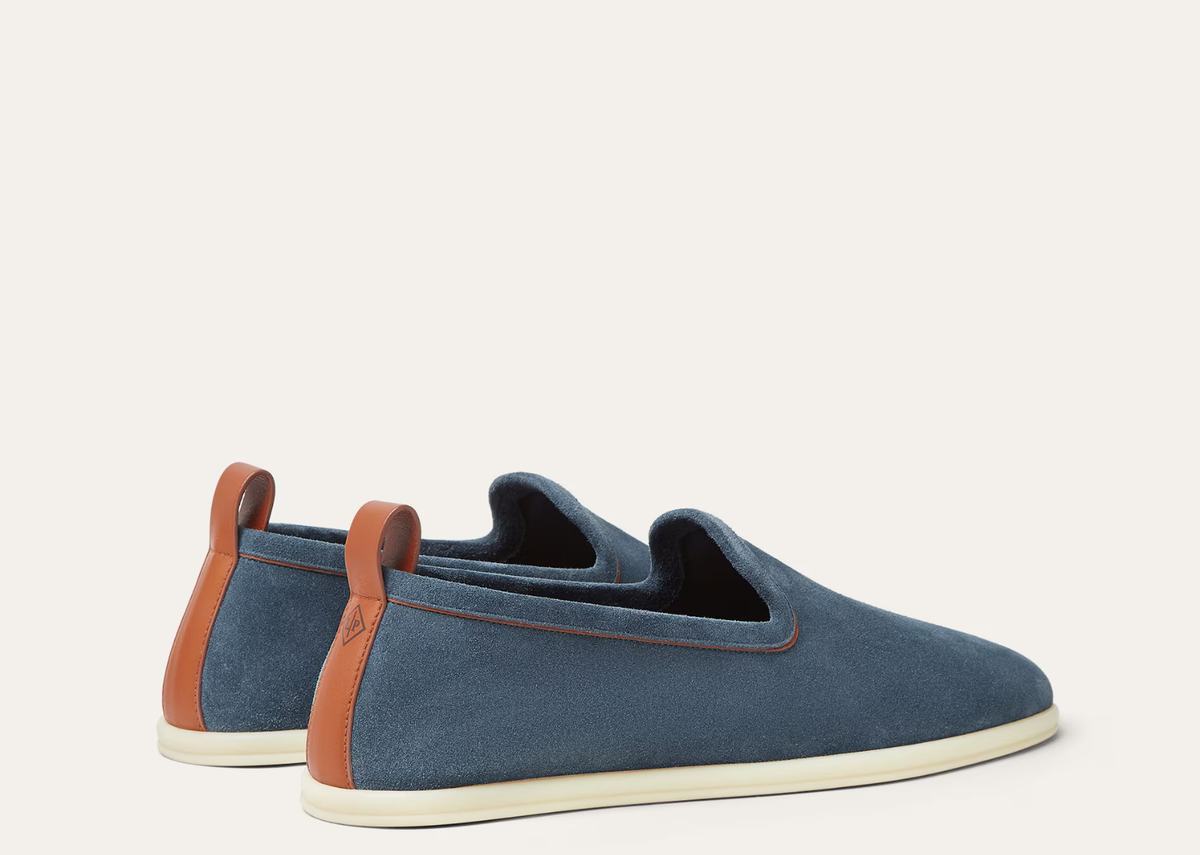 Loro Piana Venice Walk Loafer Suede Black Figs