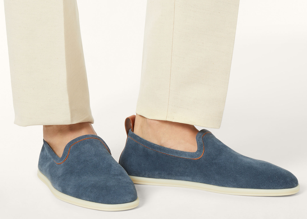Loro Piana Venice Walk Loafer Suede Black Figs