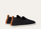 Loro Piana Venice Walk Loafer Suede Blue Navy