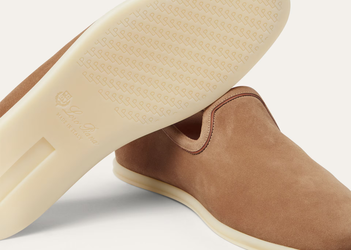 Loro Piana Venice Walk Loafer Suede Dark Birch