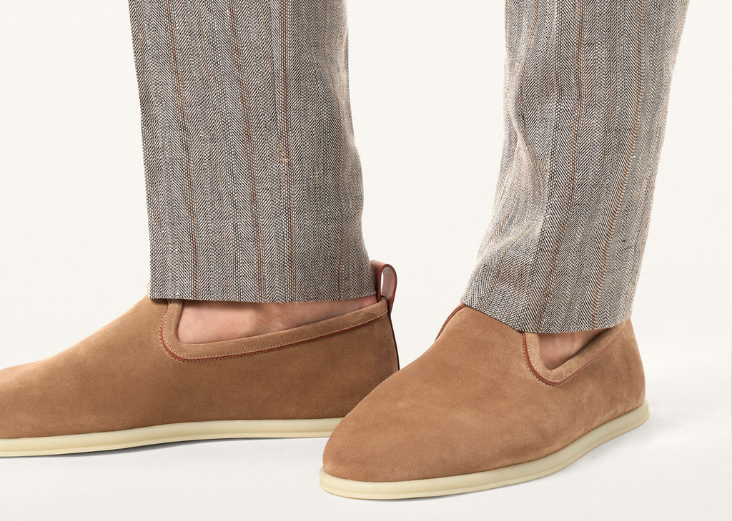 Loro Piana Venice Walk Loafer Suede Dark Birch