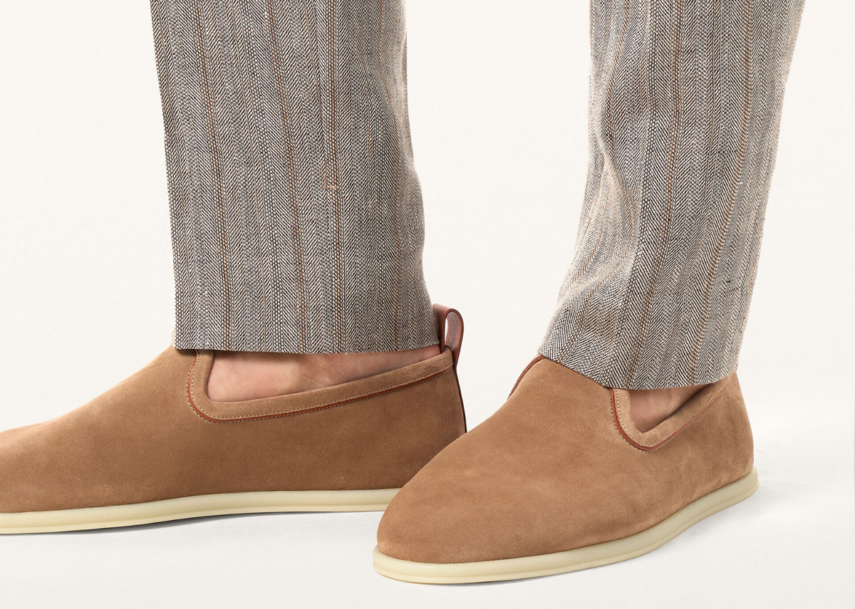 Loro Piana Venice Walk Loafer Suede Dark Birch