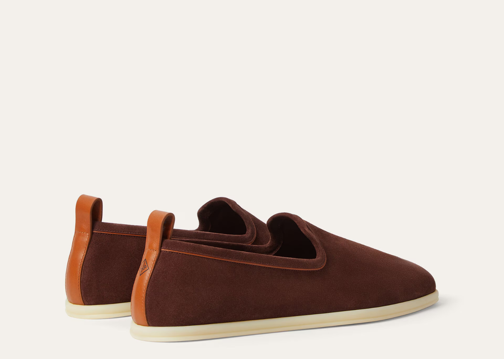 Loro Piana Venice Walk Loafer Suede Deep Mogano