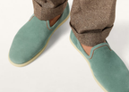 Loro Piana Venice Walk Loafer Suede Pine Cloud