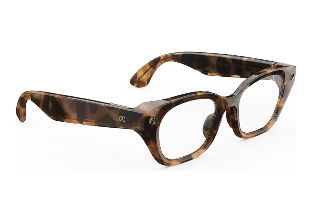 Meta Capri AI Smart Glasses Clear Lens Espresso Tortoise