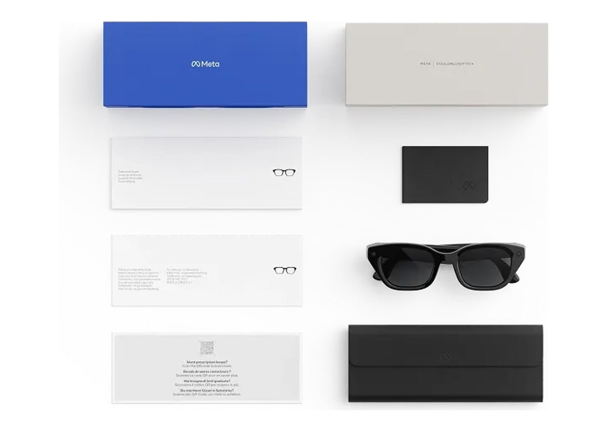 Meta Capri AI Smart Glasses Grey Lens Classic Black
