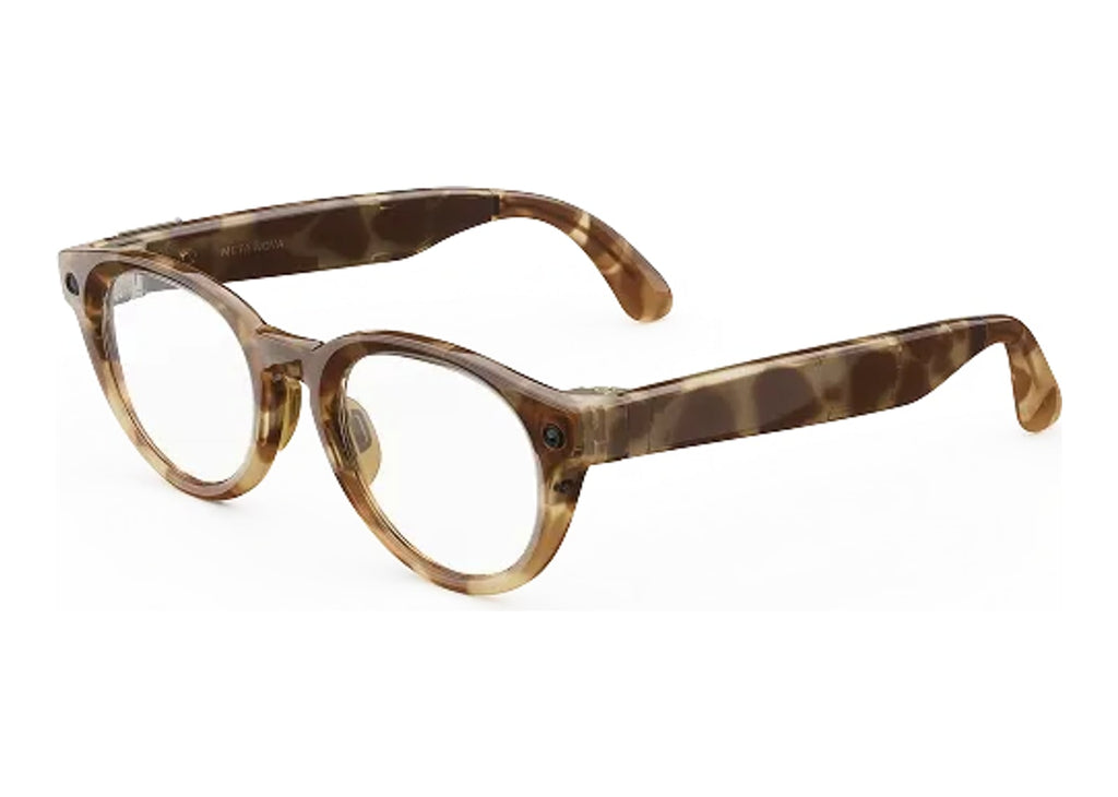 Meta Nova AI Smart Glasses Clear Lens Honey Tortoise