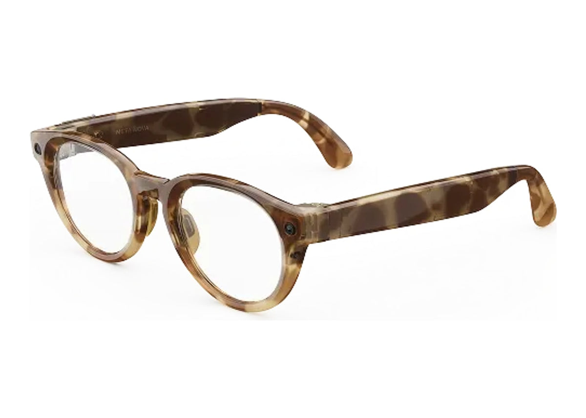 Meta Nova AI Smart Glasses Clear Lens Honey Tortoise